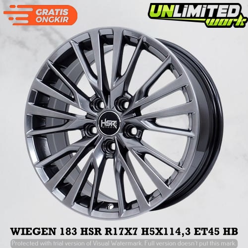 Velg mobil hsr terbaru r17 untuk innova terios rush hrv ertiga baleno. Hsr wiegen r17 hyper black