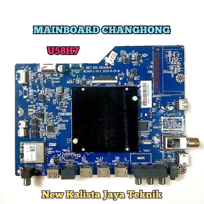 MAINBOARD TV CHANGHONG U58H7A ORIGINAL JUC7.820.00243914 MB CHANGHONG 58H7 MOTHERBOARD TV U58H7A MB 