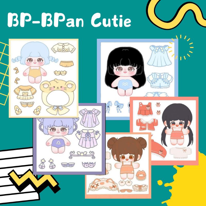 MOMO CUTIES Mainan Bongkar Pasang Kertas Mainan Anak Perempuan Mainan Bepe-bepean MAINAN BPBPan Kert