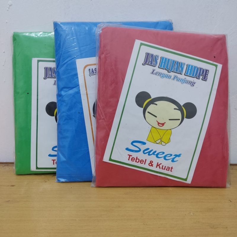 Jas Hujan Plastik Ponco Tebal