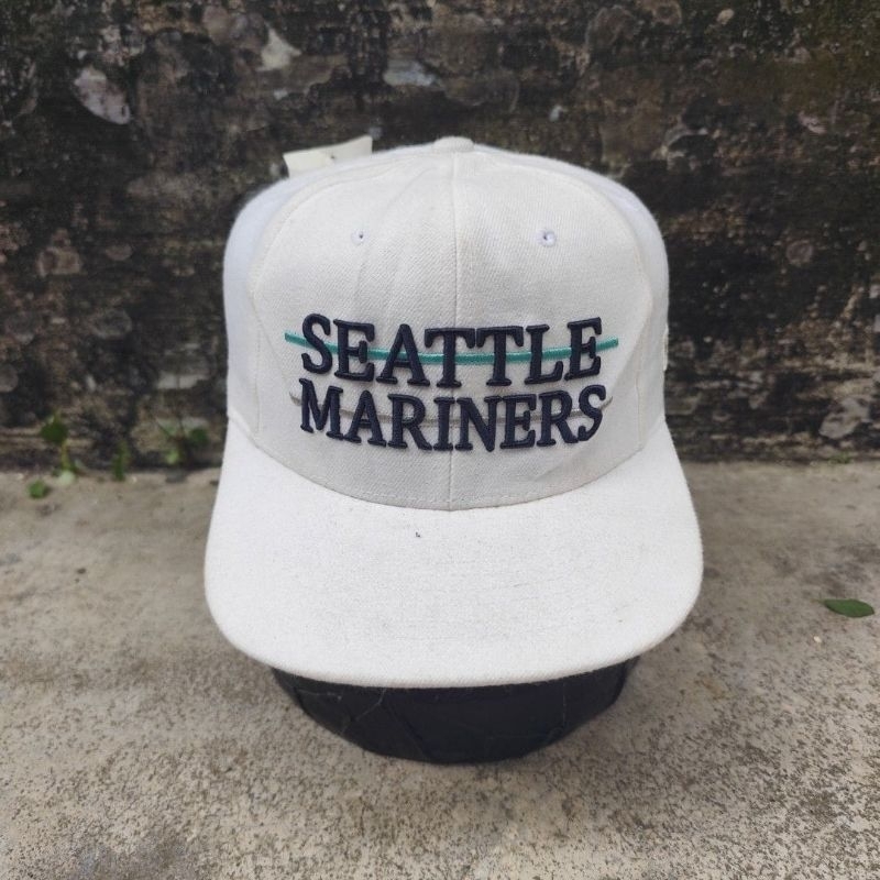 Topi snapback mlb seattle mariners putih