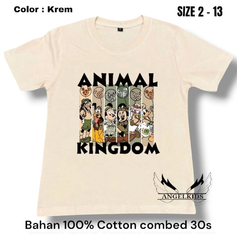 Kaos anak motif disney animal kingdom bahan katun 30s cowok cewek