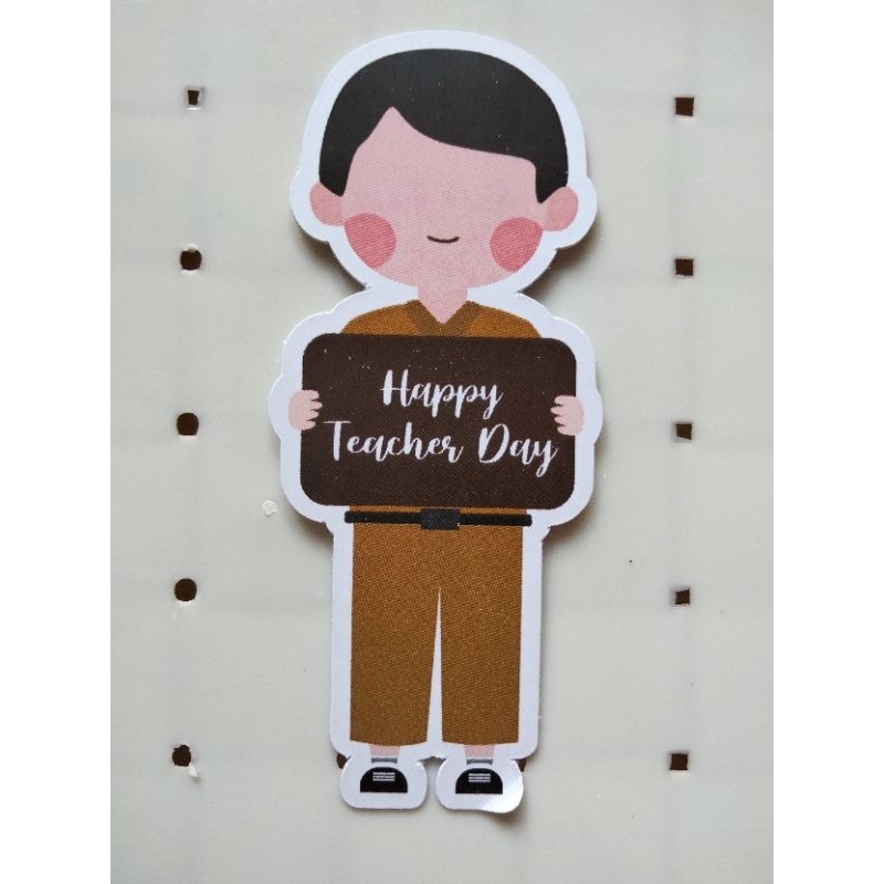TOPPER GURU / PART 3 / TOPPER UNTUK BUCKET / UCAPAN HARI GURU / PANJANG 10CM