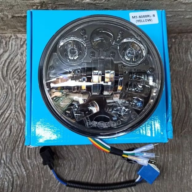 lampu depan day maker led bulat 5,75 inchi 16led all motor