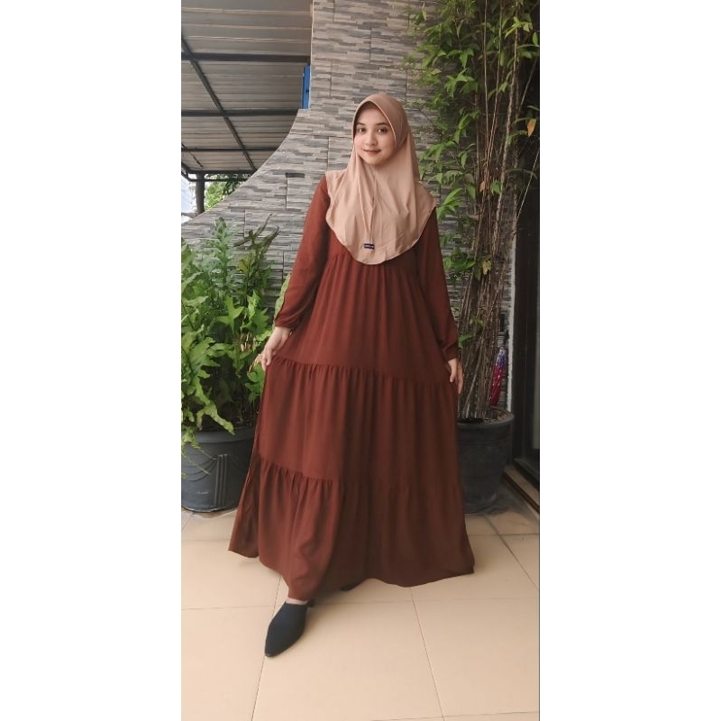 GAMIS syar'i PREMIUM terbaru/ Gamis Rayon Aleena/ gamis jumbo polos/ Dress muslimah