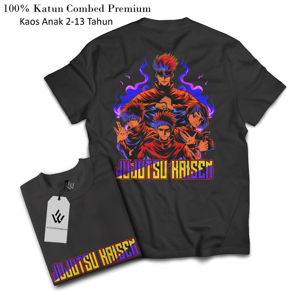 Kaos Baju Distro Anak Gambar Anime JUJUTSU KAISEN