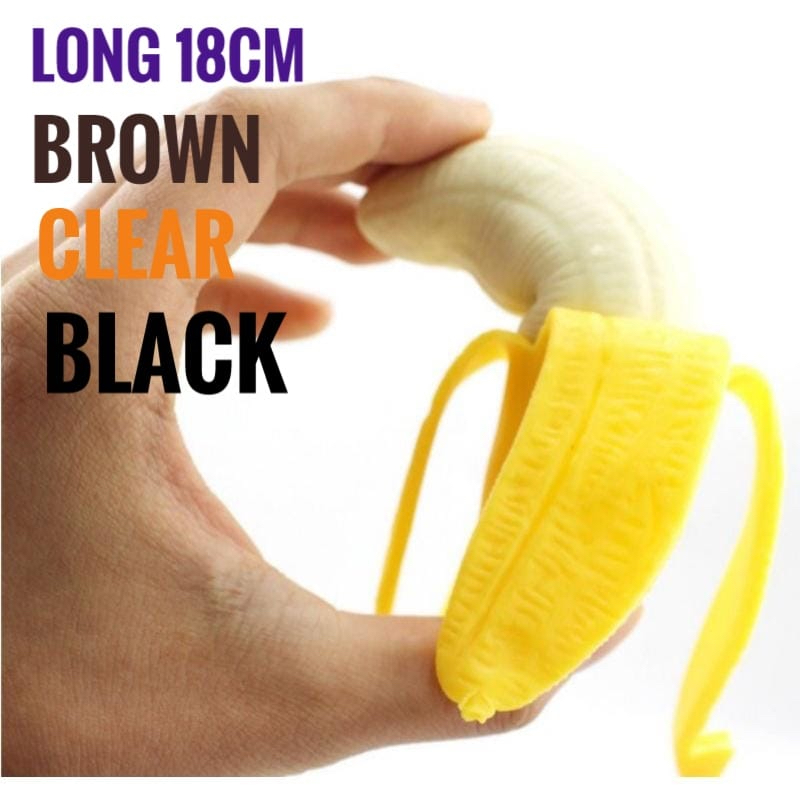 

(jual) Pisang manis Pisang cavendish 18cm (clear,brown,black)