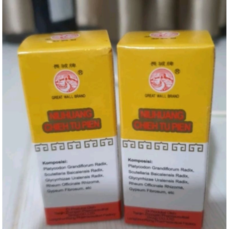 31 Terjual
Niu Huang Chieh Tu Pien / Niu Huang Jie Du Pien Great Wall - Untuk Melegakan Tenggorokan