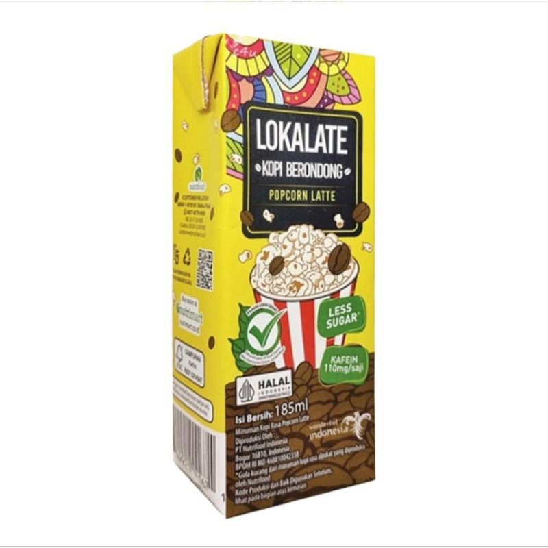

Lokalate Minuman Kopi Rasa Popcorn Latte 185 ml
