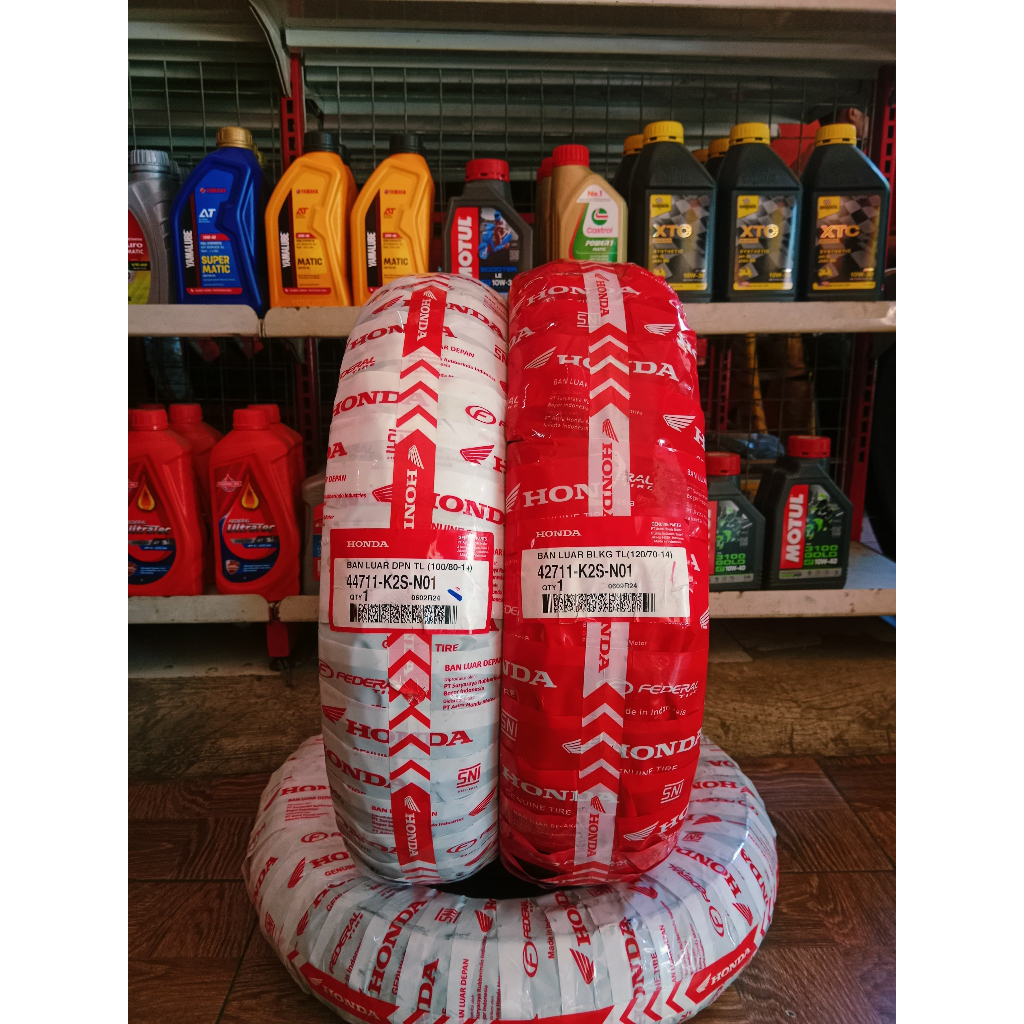 BAN PCX 150,VARIO 160 Federal 100/80-14 & 120/70-14 AHM K2S Ban Tubles Honda