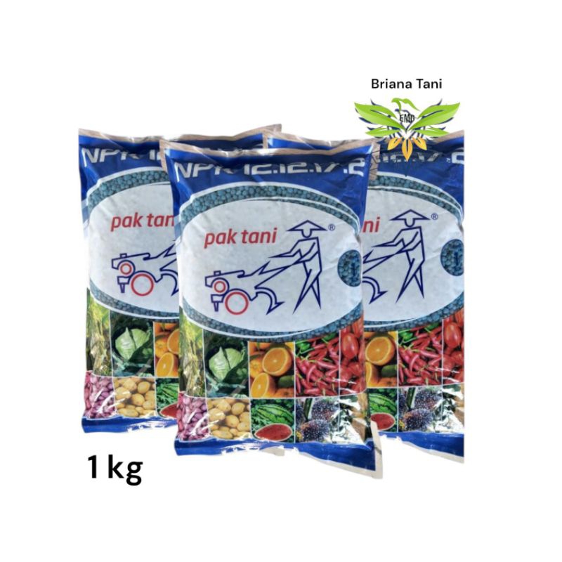 ￼Pupuk NPK 12 12 17 2 Pak Tani Isi 1kg Pupuk Untuk Tanaman Kemasan Pabrik