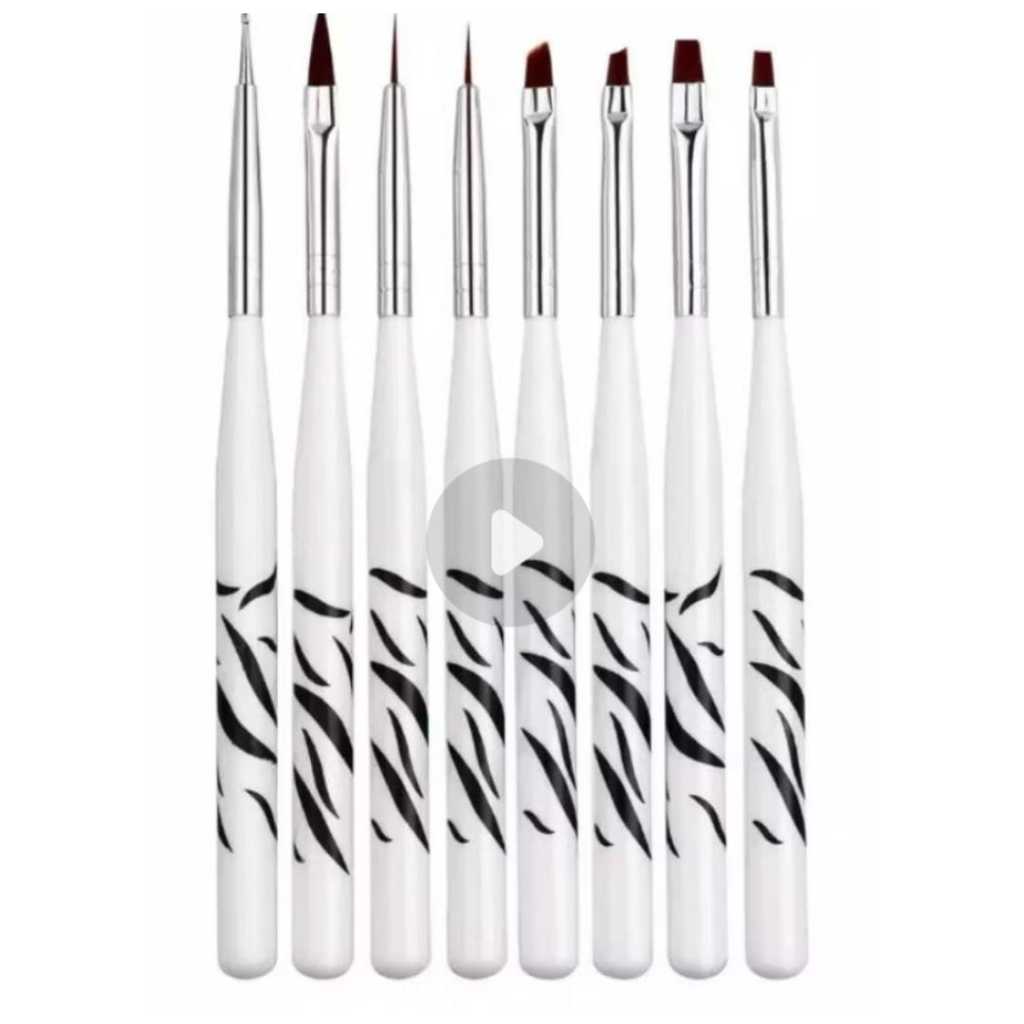 

SET KUAS ZEBRA 8PCS/KUAS NAIL ART SET 8PCS