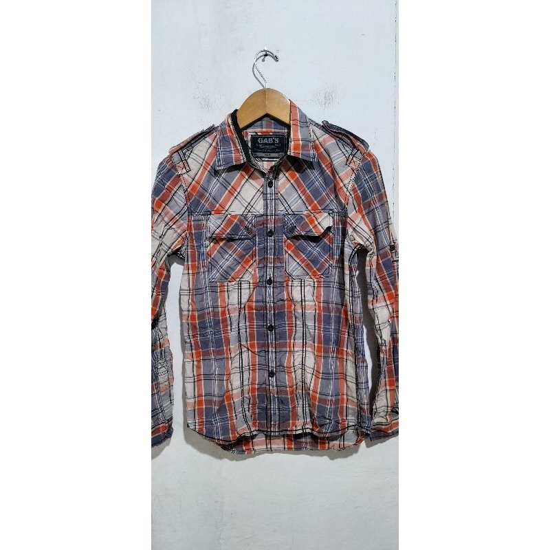 Atasan Baju Kemeja Kotak Pria Gabs Keren