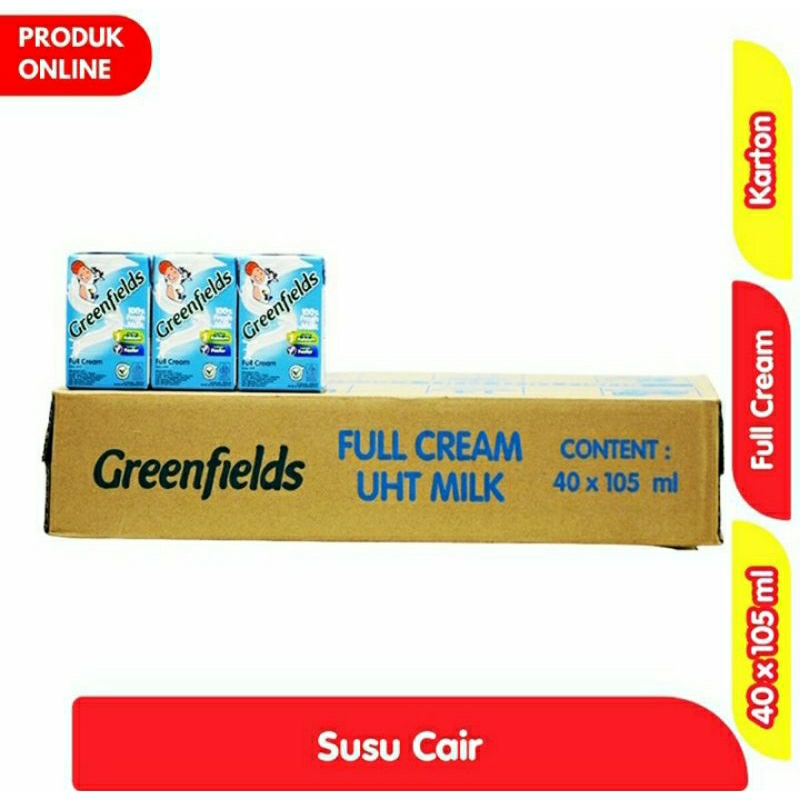 

Greenfields Susu UHT Full Cream 40 Pcs x 105 ml