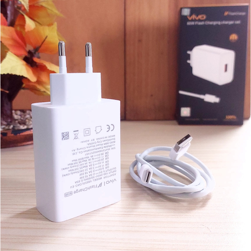 Casan Vivo 80 Watt / Charger Vivo 80 Watt. [FAST CHARGING AKTIF] V8850LOAO-EU
