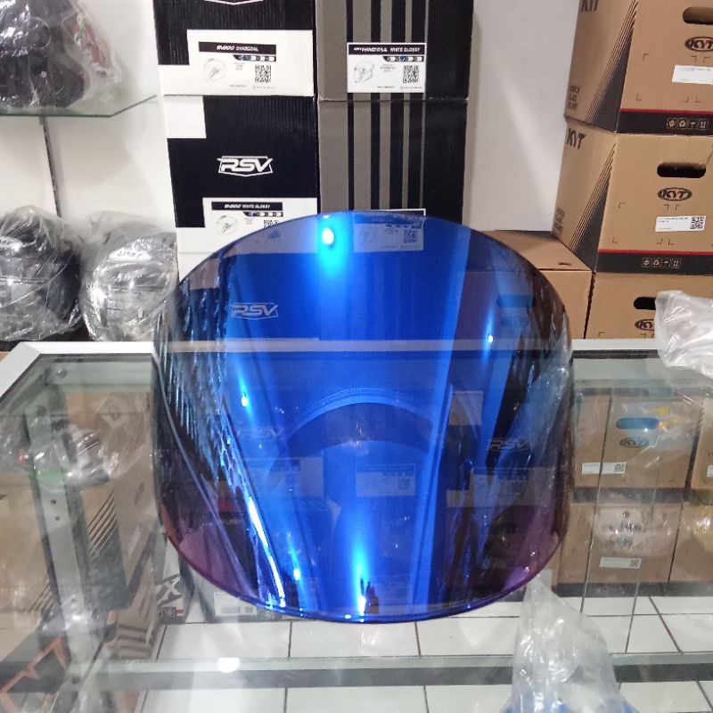 VISOR KYT GALAXY FLAT R IRIDIUM BLUE ORIGINAL