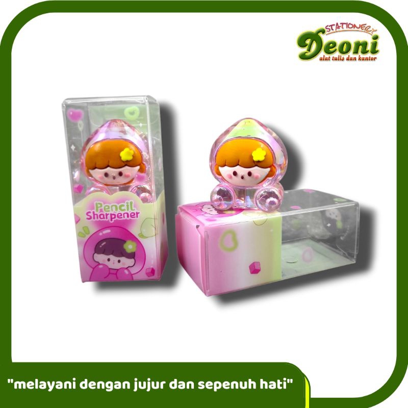 

Pensil Sharpener / Peruncing 1 Lubang Peach Girly 3304