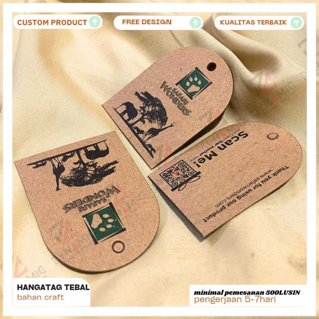 

free design hangtag coklat/hangtag craft/label merek kertas/tag brand elegan