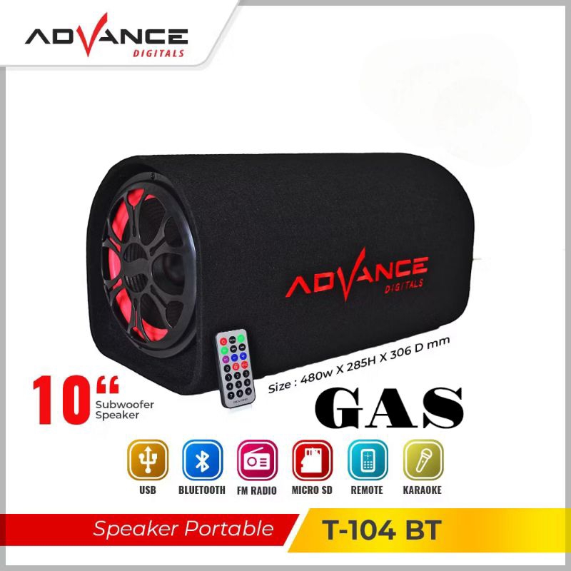 Speaker Bluetooth Advance 10inchi T-104BT