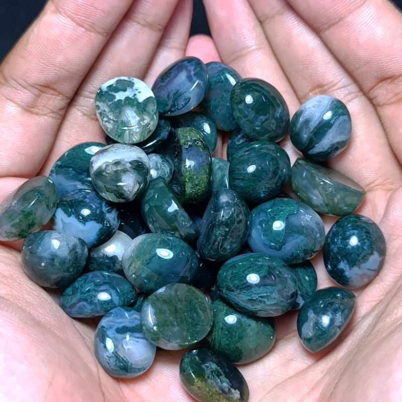 Batu Lumut Suliki Natural / Losstune Lumut Suliki Dim 18-12mm / Lumut Suliki High Quality