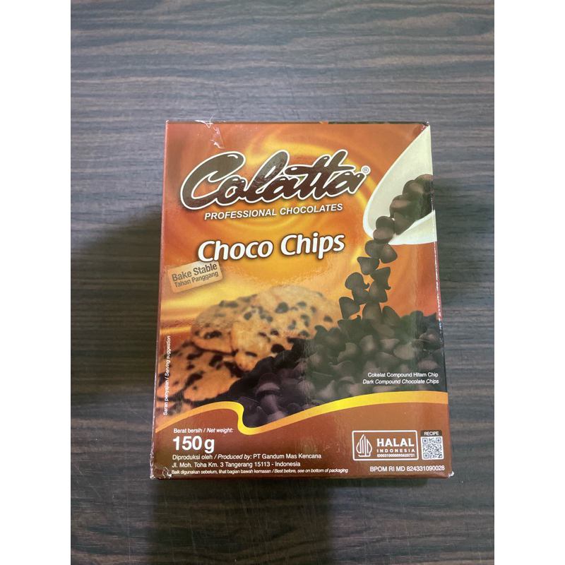 

colatta choco chips kemasan 150gr