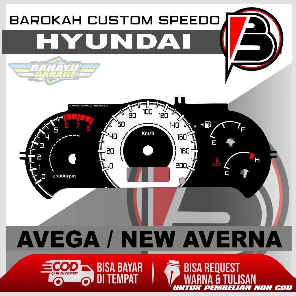 PAPAN SPEEDOMETER CUSTOM HYUNDAI AVEGA DAN NEW VERNA