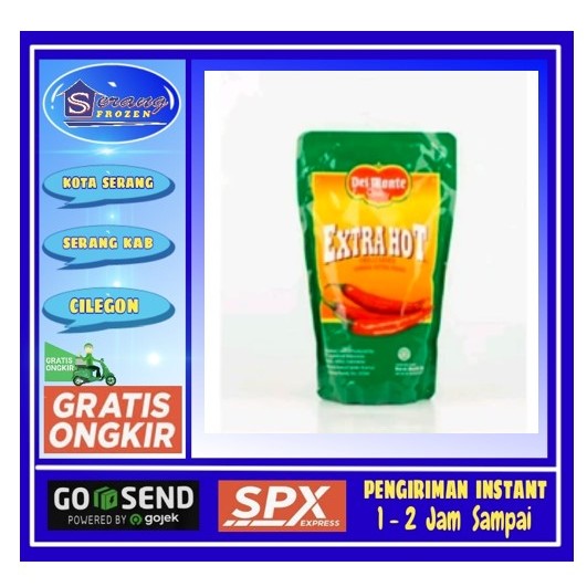 

Saos Extra Hot Delmonte 1Kg,Saus Extra Pedas, Frozen Serang