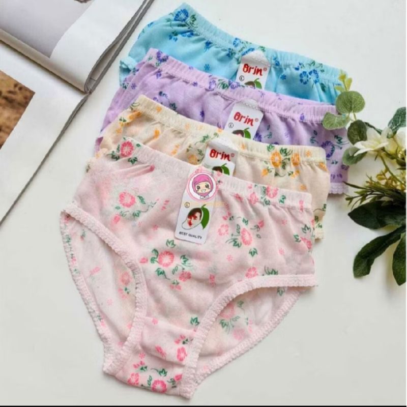 Mahkota - CD wanita Orin celana dalam murah anak perempuan motif bunga lokal nyaman