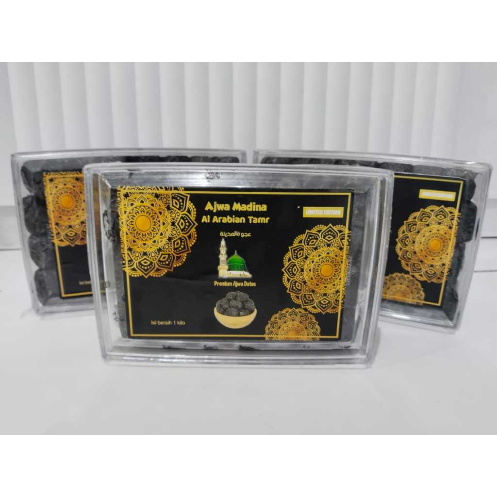 

KURMA AJWA JUMBO KEMASAN 1KG KUALITAS PREMIUM