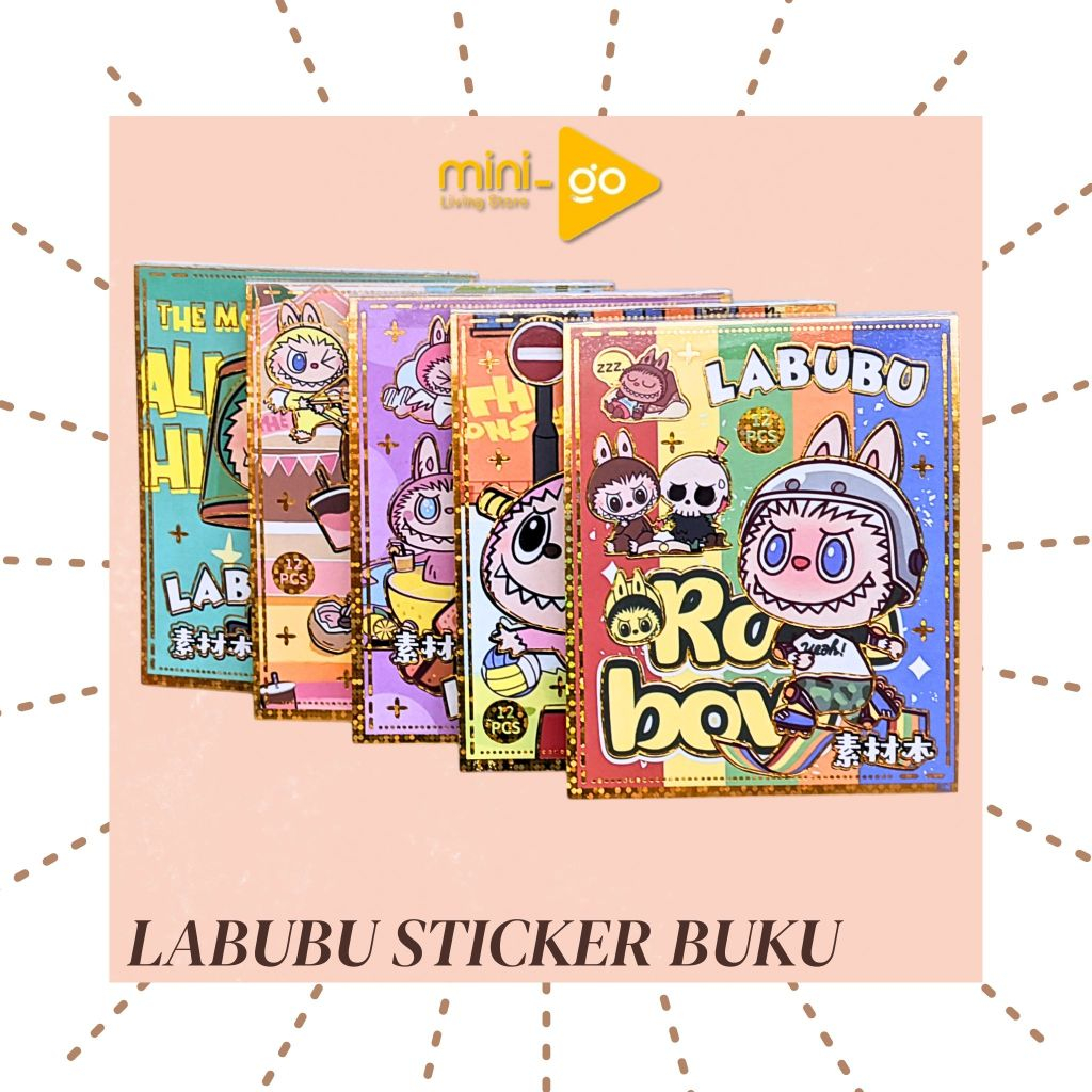 

Dodoben Sticker Buku Labubu / Stiker Labubu / Stiker Label Buku Botol HP Case