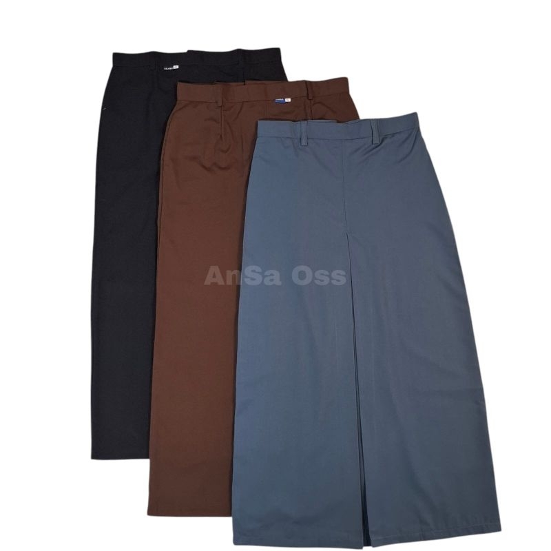 [TOKO ANDA] Rok Span SMA Lipat 1 - Abu-abu/Kopi/Hitam