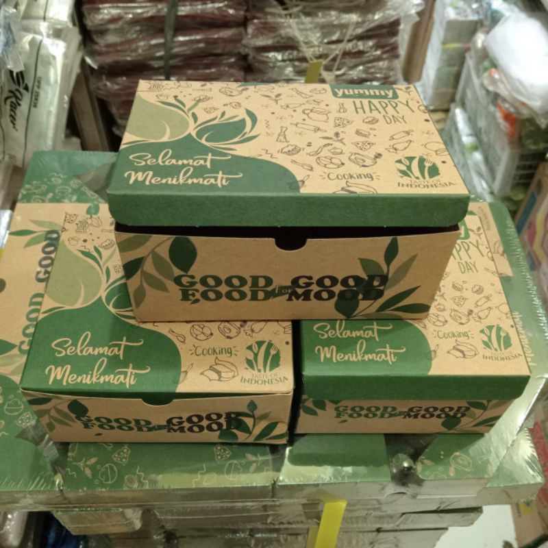 

(ISI 50 PCS) Dus Kue Snack /Dus Snack (12x12)(12x14)(12x16)Dus Kue Bahan Kraft /Dus Snack