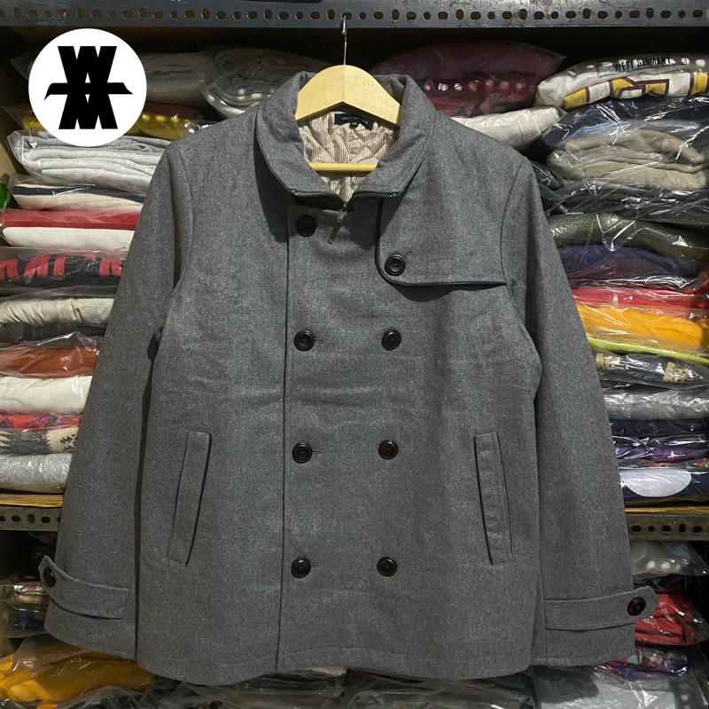 Urban Research Japan Wool Coat Jacket Grey Size 40 69x54