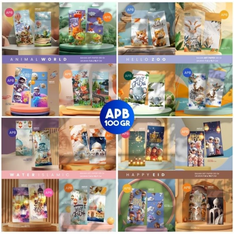 

AMPLOP LEBARAN | BAHAN ART PAPER 120GR | AMPLOP LEBARAN MINI IDUL FITRI | AMPLOP ISI 100PCS | AMPLOP ISI 4 DESAIN