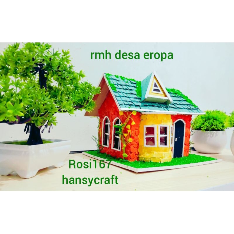 miniatur rumah kardus