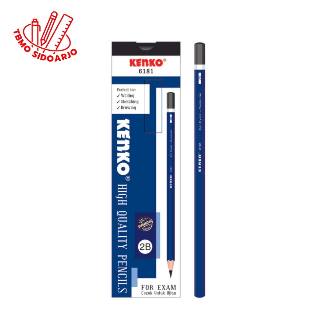 

TBMO Pensil Kenko 2B 6181 Biru Per Pack Isi 12 Pcs