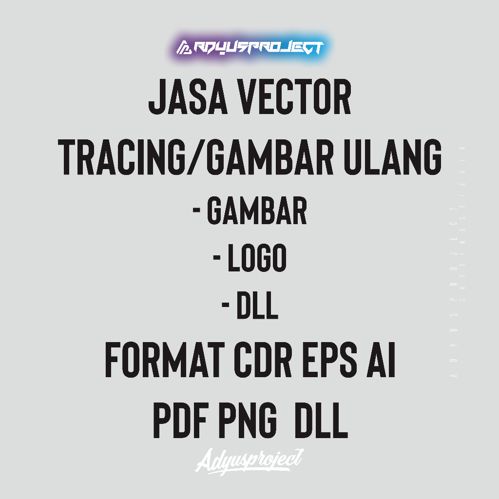 Jasa Tracing Vector Gambar Logo dll ke format cdr eps ai pdf png dll