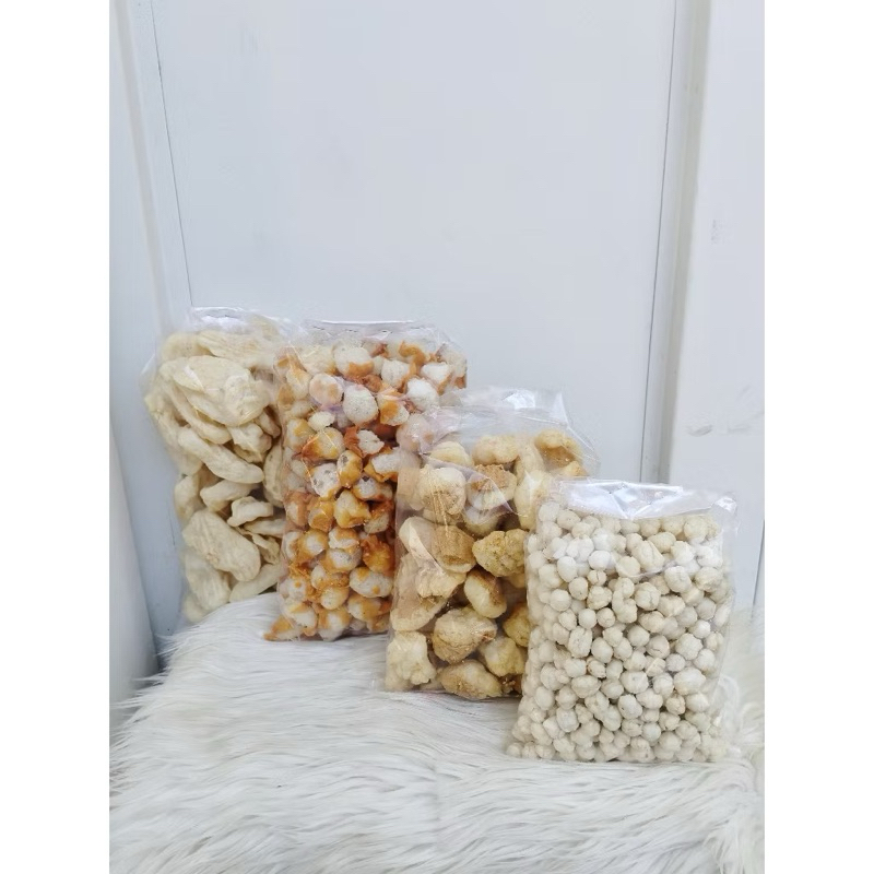 

Mix A ( cuanki lidah 50, cuanki tahu 50, pilus 500gr, siomay 500gr )
