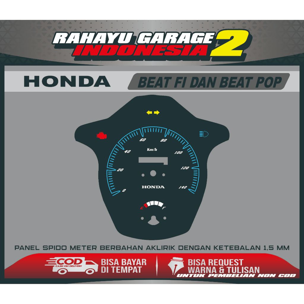 PAPAN SPEEDOMETER CUSTOM HONDA BEAT FI