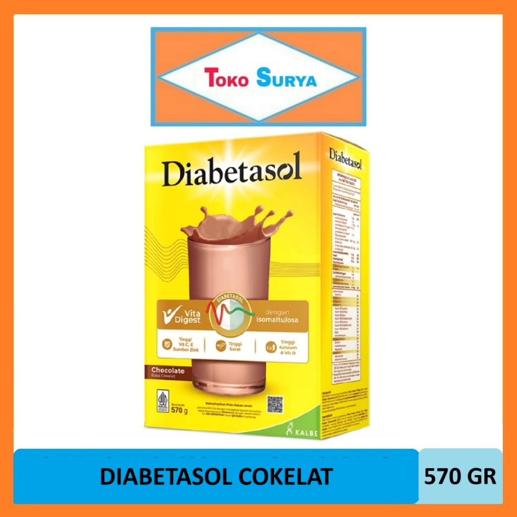 

Diabetasol Vita Digest Chocolate Susu Nutrisi Khusus Diabetes Rasa Cokelat 570 Gr