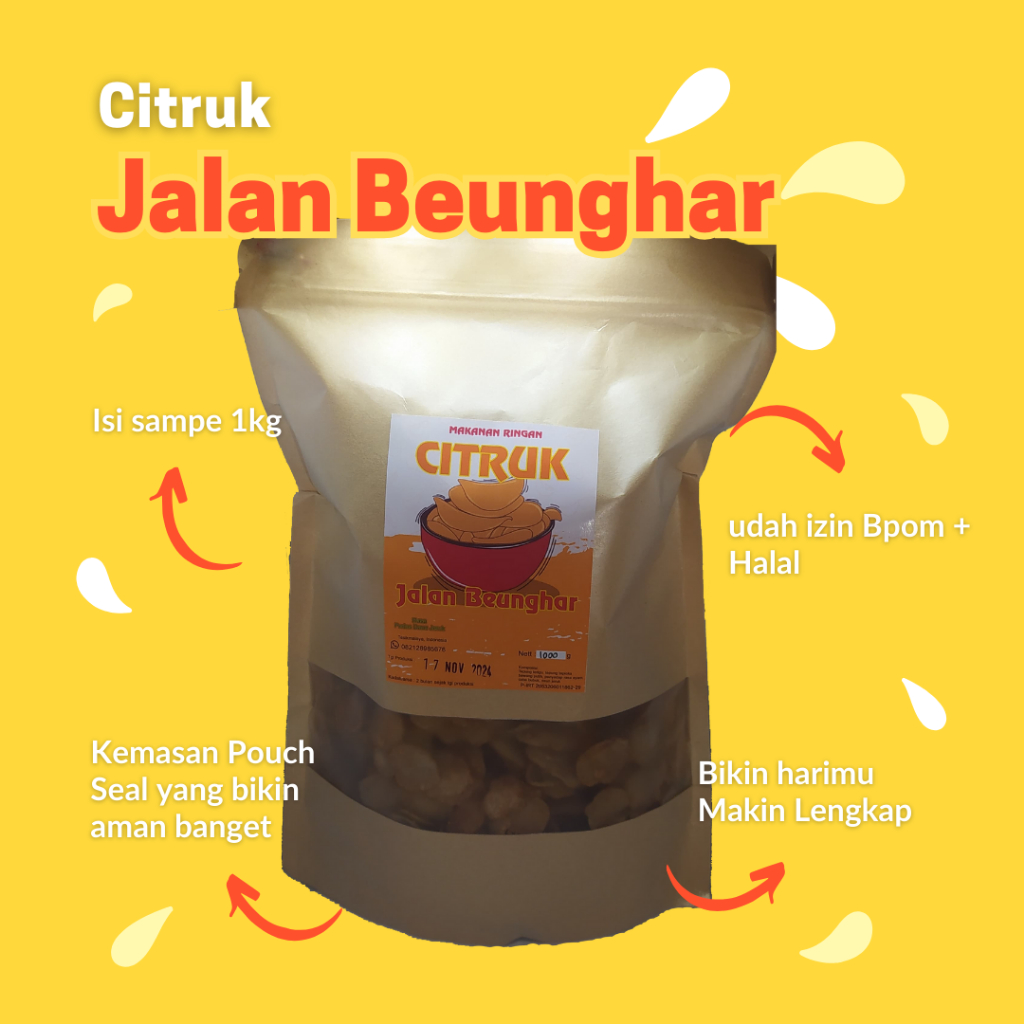

Makanan Ringan Kering Citruk Jalan Beunghar 1KG