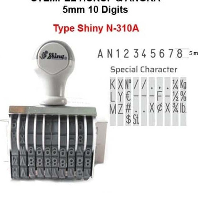 

Super Tambahan Stempel Shiny N31A N31A Huruf and Angka 1 digit