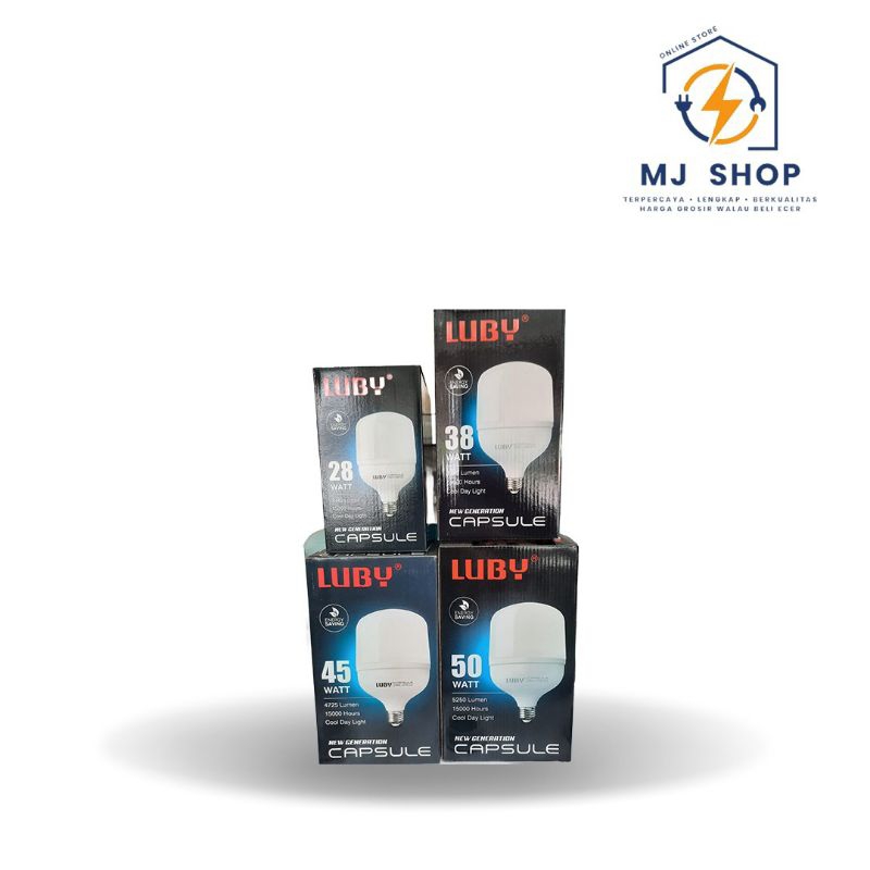 LAMPU LED LUBY 38 WATT CAHAYA PUTIH