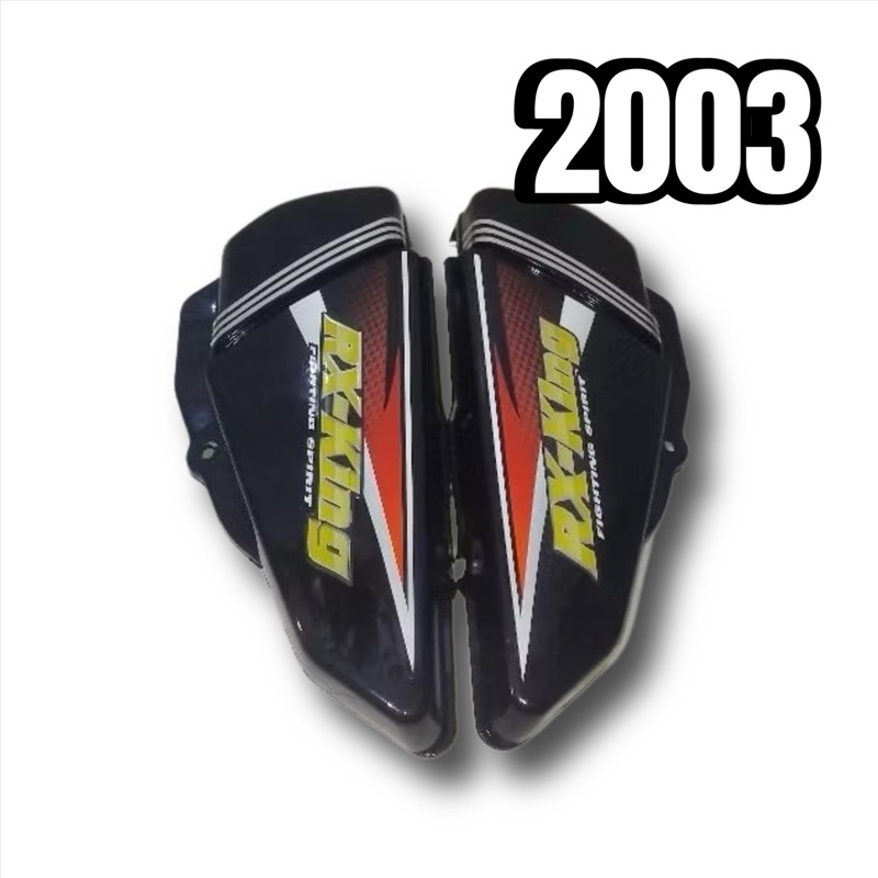 Cover Bok Dop Aki RX King 2003 Set Emblem Stiker Merah Costom | Hitam LIST