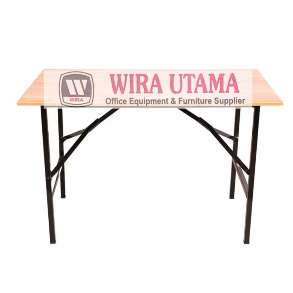 Meja Lipat Kayu Solid / Meja Lipat Makan / Meja Lipat Serbaguna / Meja IBM / Folding Table / MEDAN S