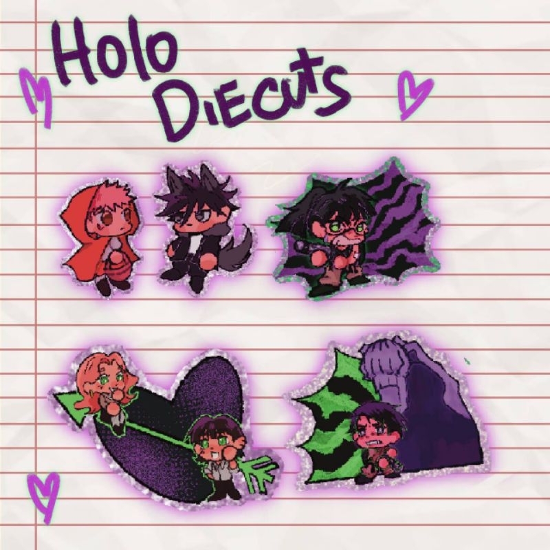 

[ CF leftover ] VARIOUS HOLO DIECUTS STICKER