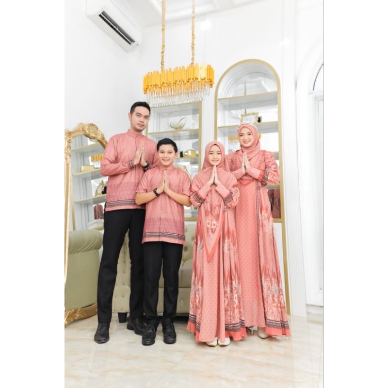 Sarimbit Couple Keluarga Set Khalisa Family By AC Original Gamis Set // Bisa Cod Alisha Muslim Fashi