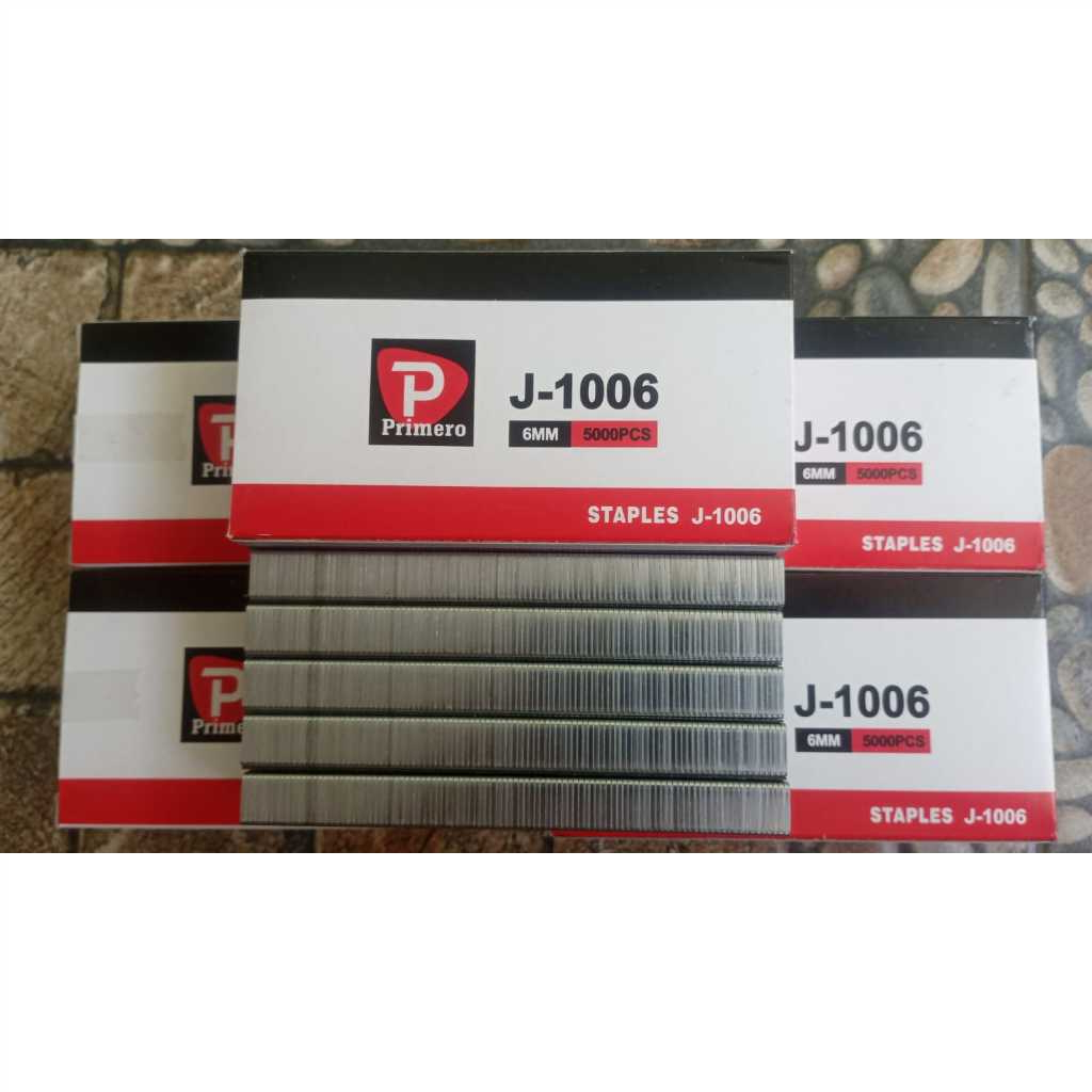 

1006J Isi Staples Mesin Paku Tembak U Mata Air Nailer Nail Gun 10 x 6mm Angin Stapler 1006 J