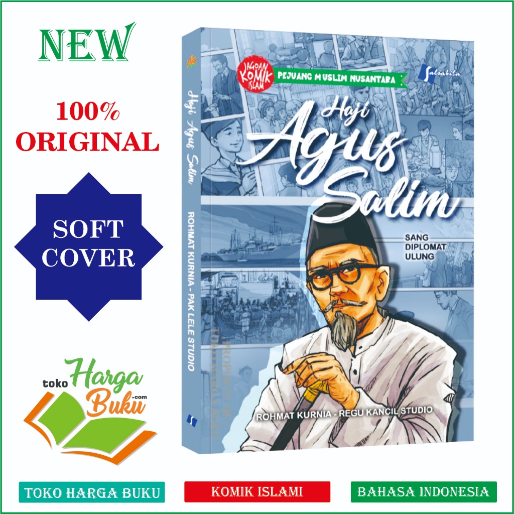 Foto Komik Haji Agus Salim Sang Diplomat Ulung FULL COLOR Komik Islami Anak Pahlawan Muslim Nusantara - Salsabila