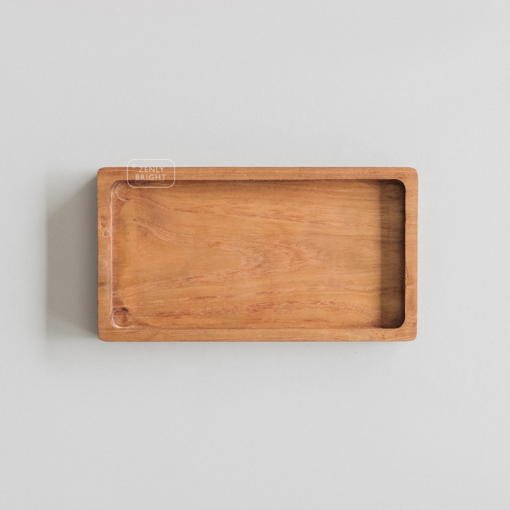 Piring Kayu Persegi Panjang | Piring Kayu Jati | Piring Saji | Rectangle wooden plate